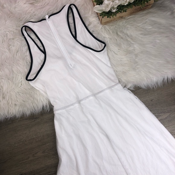 Hunter Mesh Aline White Dress E 156-7 - Picture 8 of 8